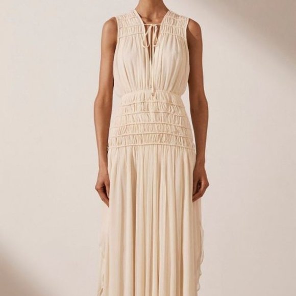 Shona Joy Delphine Crepe Midi Dress 4 - Picture 2 of 9